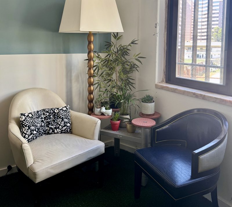 Sala de atendimento de psicoterapia
